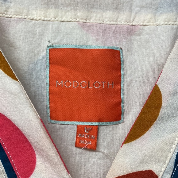 ModCloth surely sweet heart print vneck sleeveless dress side zipper cottonpoly. - Picture 8 of 13